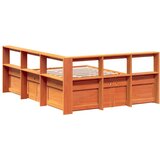  Knjižna postelja brez vzmetnice vošč. rjava 150x200 cm borovina, (21792182) | Shoptok.si