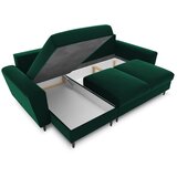 Cosmopolitan Design Zelena baršunasti sklopiva/s prostorom za odlaganje kutna garnitura Kyoto – | shoptok.hr