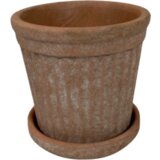 Miljögården Okrasni mini cvetlični lonec "Terra Stripe", terakota - 1 k. | Shoptok.si