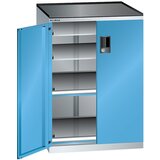 LISTA Predalnik s krilnimi vrati, višina 1020 mm, 4 police, nosilnost 200 kg, svetlo moder | Shoptok.si