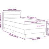 Box Postelja z vzmetnico z vzmetnico Modra 100 x 200 cm blago | Shoptok.si