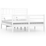 The Living Store Posteljni okvir bel iz trdnega lesa 120x200 cm - Posteljni Okvir, (21523293) | Shoptok.si