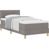  Postelja s škatlastim dnom z vzmetnico Taupe 100x200 cm Tkanina, (22082836) | Shoptok.si