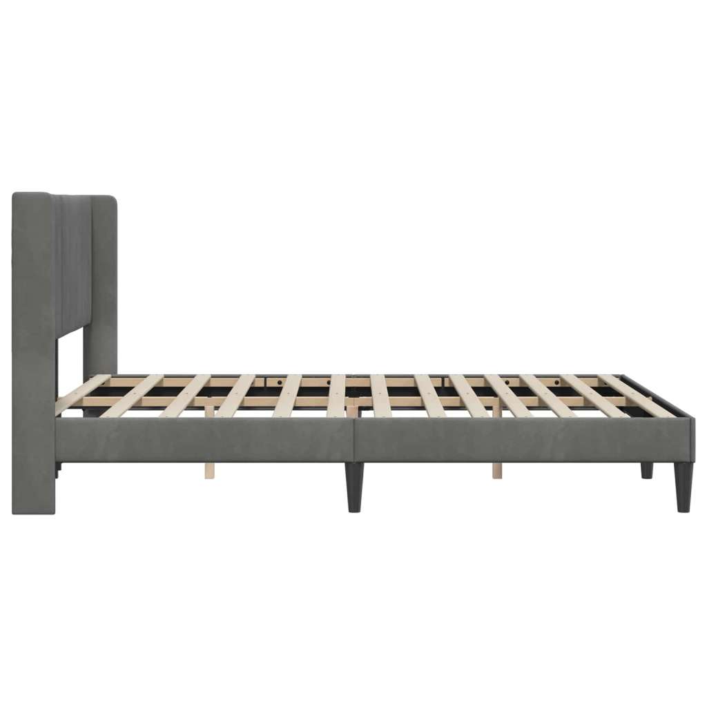 Okvir za krevet Tamno siva 140 x 190 cm Baršun - Tamno siva 140 x 190 cm | shoptok.hr