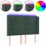  the living store led posteljno vzglavje temno zeleno 147x16x118/128 cm žamet - led vzglavje, (21487996) | Shoptok.si