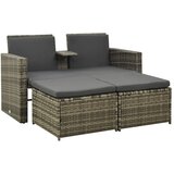Maison Chic Seti vrtnega pohištva - Vrtna garnitura z blazinami 3-delna poli ratan sive barve, (21797196) | Shoptok.si