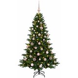  Umjetno božićno drvce s kuglicom 120 cm 150 LED lampica - 120 cm s LED-ima i ružičastim lopticama | shoptok.hr