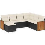  The Living Store Vrtna sedežna garnitura 7-delna z blazinami črn poli ratan - Vrtna Sedežna Garniture, (21450931) | Shoptok.si