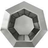 vidaXL Cvetlično korito 2 pcs srebrna 100 x 100 x 80 cm | Shoptok.si