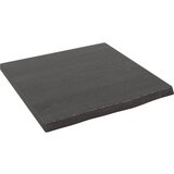 vidaXL Stenska polica temno siva 40x40x2 cm obdelana trdna hrastovina, (20810711) Cene