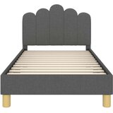 Posteljica za malčke z vzglavjem Temno siva 80 x 160 cm blago, (5000105438) | Shoptok.si