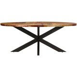 vidaXL blagovaonski stol ovalni 200x100x75 cm masivno obnovljeno drvo | shoptok.hr