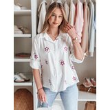 DStreet Koszula damska oversize w gwiazdki ASTROWIA biała | Shoptok.si
