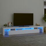 The Living Store TV omarica z LED lučkami bela 260x36,5x40 cm - TV Omarica, (21376420) Cene