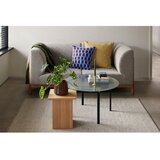 Hübsch Črna okrogla mizica s stekleno mizno ploščo ø 80 cm Orbit – | Shoptok.si