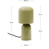 Kave Home Zelena stolna lampa s metalnim sjenilom (visina 28 cm) Monze – | shoptok.hr