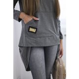Kesi Sweatshirt with a long back and a graphite hood | shoptok.hr