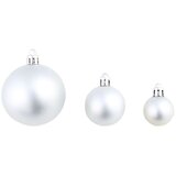 vidaXL set božićnih kuglica 100 komada 3/4/6 cm srebrni | shoptok.hr