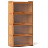 Costway Lesena knjižna omara 2 v 1, (5000007196) u