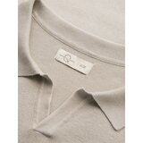 Ombre Men's buttonless polo shirt with classic weave - light grey | shoptok.hr