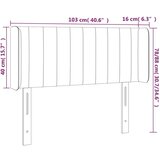 Vzglavje z ušesi modro 103x16x78/88 cm blago, (20933294) | Shoptok.si