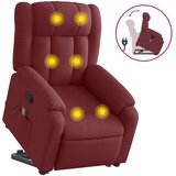 Maison Chic masažni naslanjač - Relax naslanjač s funkcijo vstajanja vinsko rdeče blago, (22061930) | Shoptok.si