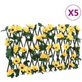 vidaXL Proširiva rešetka umjetnog bršljana 5 kom 5 kom žuta 180x30cm | shoptok.hr