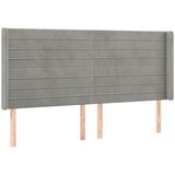  LED uzglavlje svjetlosivo 163 x 16 x 118/128 cm baršunasto | shoptok.hr