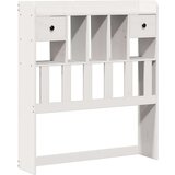 vidaXL Krevet s regalom za knjige bez madraca bijeli 90x190cm borovina | shoptok.hr