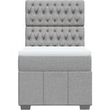 vidaXL Box spring postelja z vzmetnico svetlo siva 90x190 cm blago | Shoptok.si