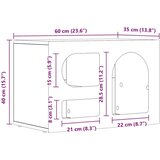 TV omarica Sonoma hrast 60 x 35 x 40 cm Konstruiran les, (5000112659) | Shoptok.si