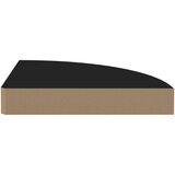 vidaXL Plutajuće kutne police 4 kom crne 25 x 25 x 3,8 cm MDF | shoptok.hr