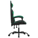  Igraća stolica crno-zelena od umjetne kože | shoptok.hr