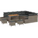  Sjedeća garnitura za vrt 13 kom. Siva poliratan 319 x 234 x 85 cm | Shoptok.si