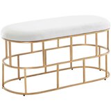 MID.YOU KLOP, tekstil bela, zlate barve | Shoptok.si