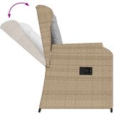 vidaXL Vrtna klop z blazino 2 pcs Bež Poly ratan | Shoptok.si