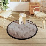 Vanjski tepih ARAKIL smeđi Ø 120 cm PP | shoptok.hr
