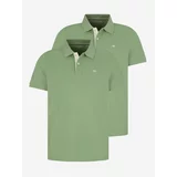 Tom Tailor Set of two men's basic polo shirts in green - Men