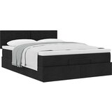 vidaXL Otomanski krevet s madracem crni 140x190cm od tkanine Cijene