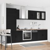  8-dijelni set kuhinjskih ormarića Kalmar konstruiranog drva Crna | shoptok.hr