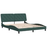  Okvir za krevet s uzglavljem tamnozeleni 160x200 cm baršunasti | shoptok.hr