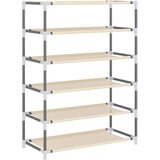 Ormarić za cipele krem 60 x 28 x 90 cm od tkanine | Eponuda.ba