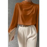Fenzy Elegantna Bluza S Visokim Ovratnikom, Boje Deve | shoptok.hr