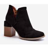 Kesi Black Jolnima ankle boots with a massive high heel with a cutout | shoptok.hr