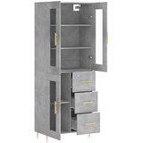  Visoka komoda siva betona 69,5x34x180 cm od konstruiranog drva | shoptok.hr