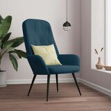  Stolica za opuštanje plava baršunasta | shoptok.hr