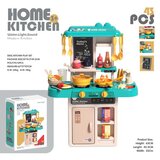  Dječja kuhinja za igru Kitchenette sasvjetlosnim - 43 elemenata - plava Cijene