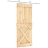  Klizna vrata Prirodna i bijela 85 x 210 cm Čvrsta borovina | shoptok.hr