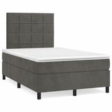  The Living Store Box spring postelja z vzmetnico LED temno siva 120x190 cm žamet - Box Spring Postelja, (21492011) | Shoptok.si