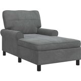  Ležaljka s jastukom Tamno siva 91 x 157 x 91 cm Baršun | shoptok.hr